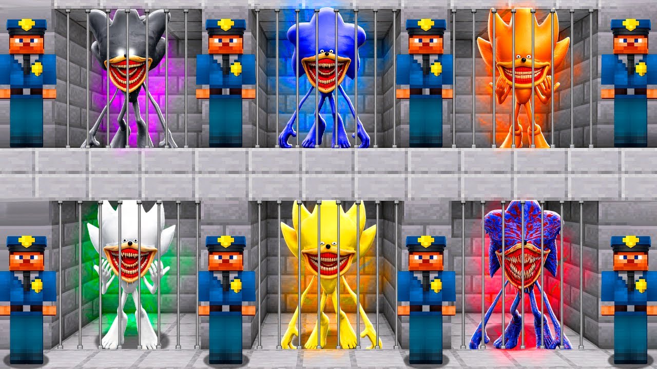 LA PRISION de TODAS LAS TRANSFORMACIONES de SHIN SONIC en MINECRAFT 😱💥