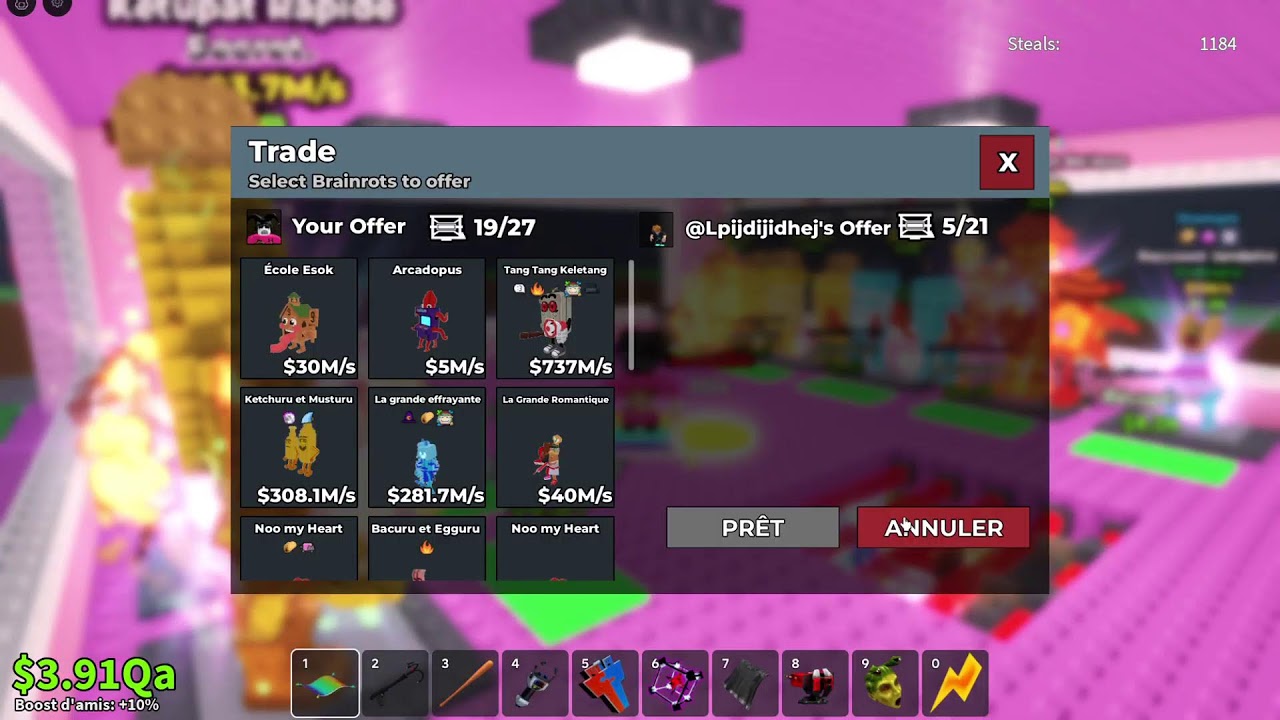 🔴[LIVE] LIVE STEAL A BRAINROT TRADE FULL LEGIT ! [FR]🔴  #fr #stealabrainrot #trade