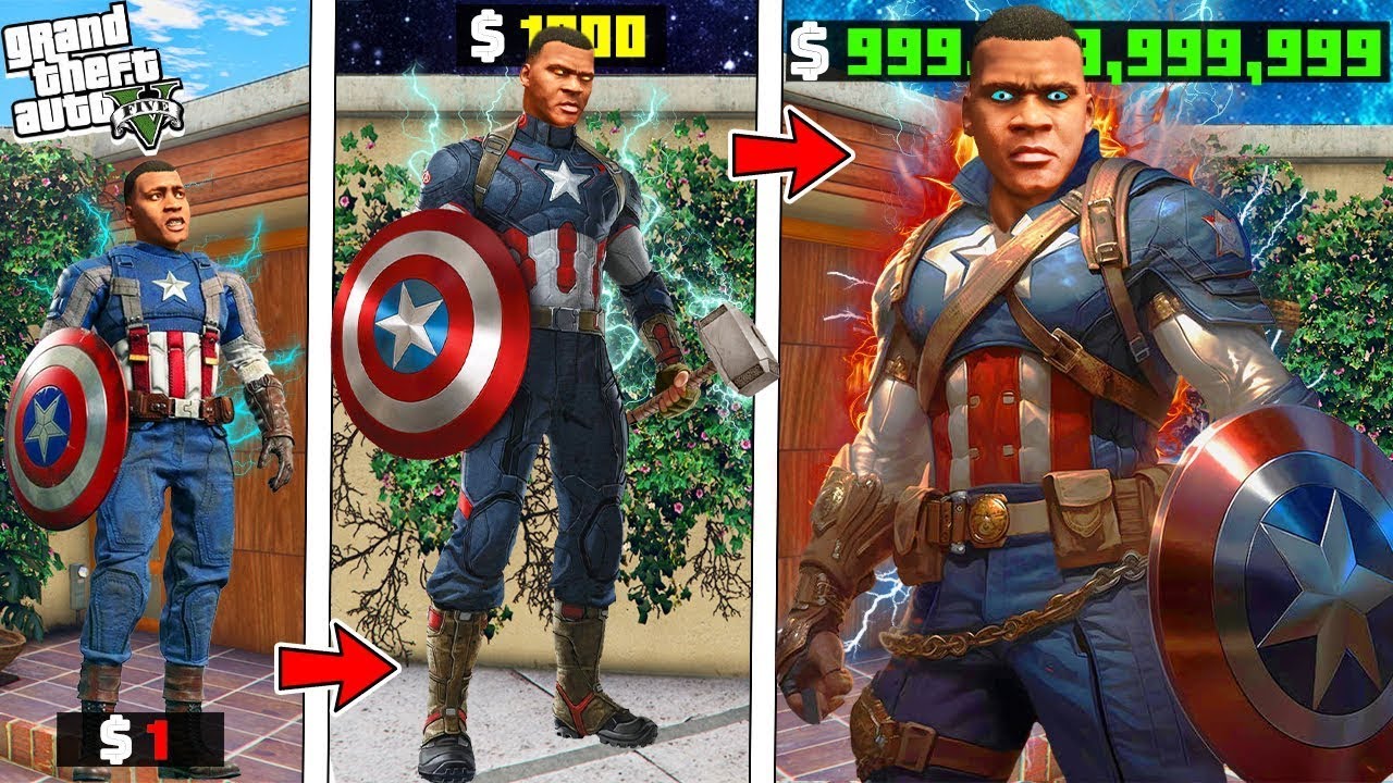 Franklin Become Captain America In Gta 5