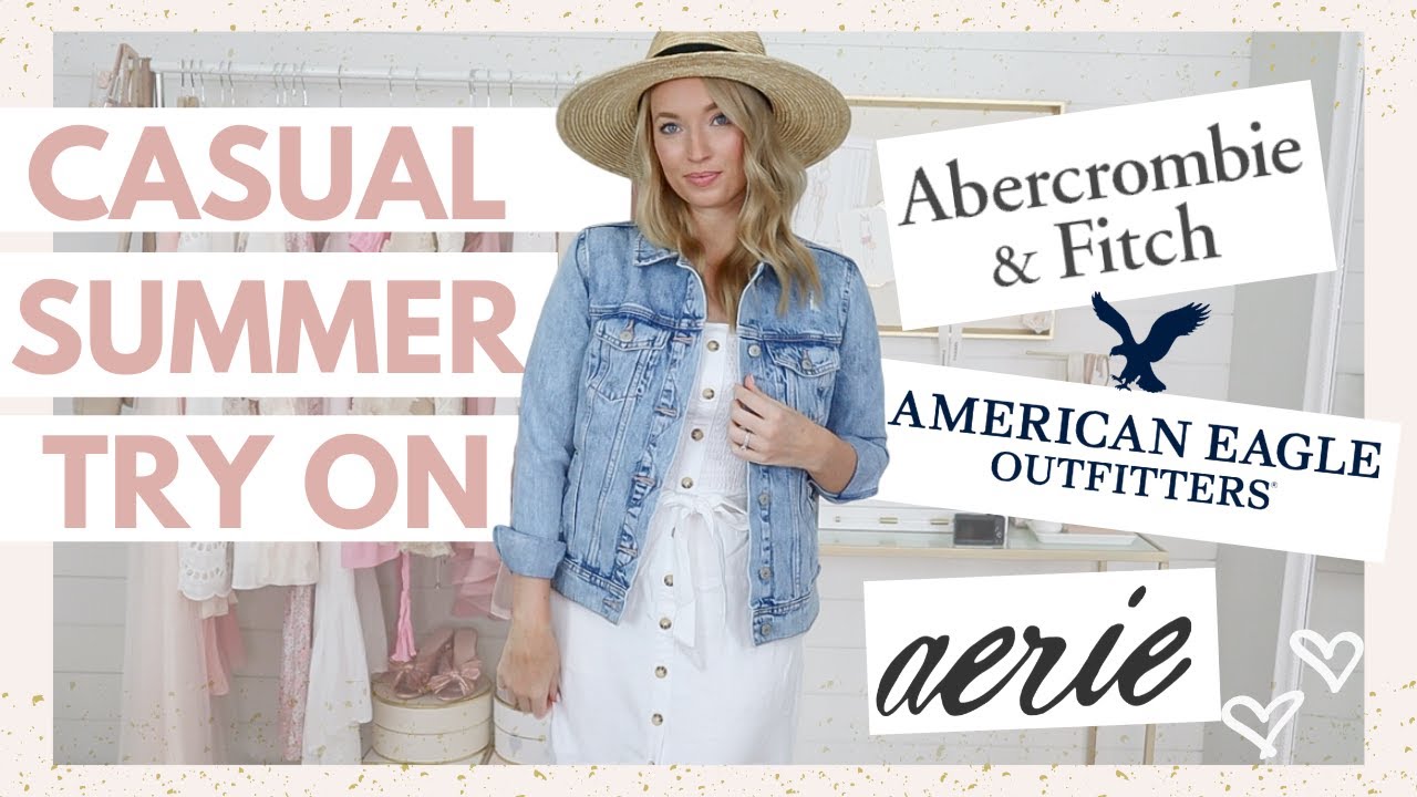 Casual Summer Outfits on Sale from American Eagle + Abercrombie | Clothing Try On Haul 2020