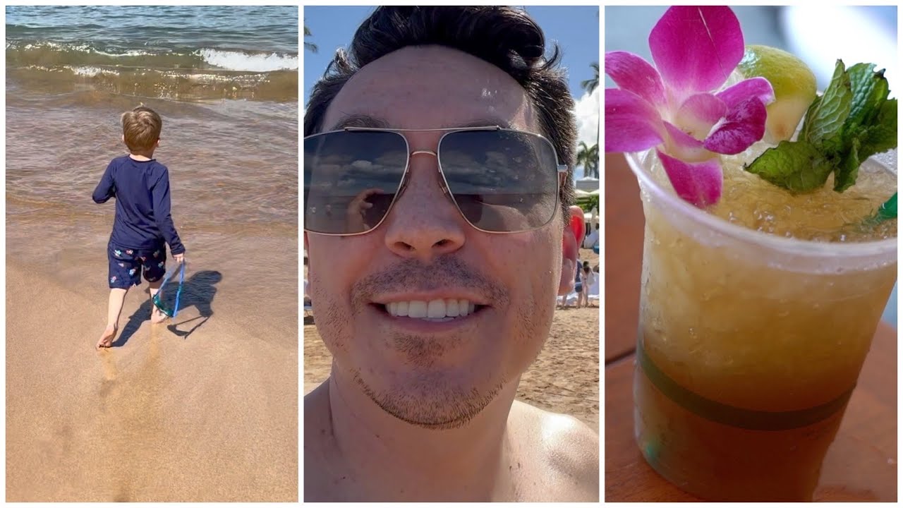 Первый раз Калеба в океане | День 2: Утро в домике на Гавайях | Курорт Four Seasons Maui At Wailea