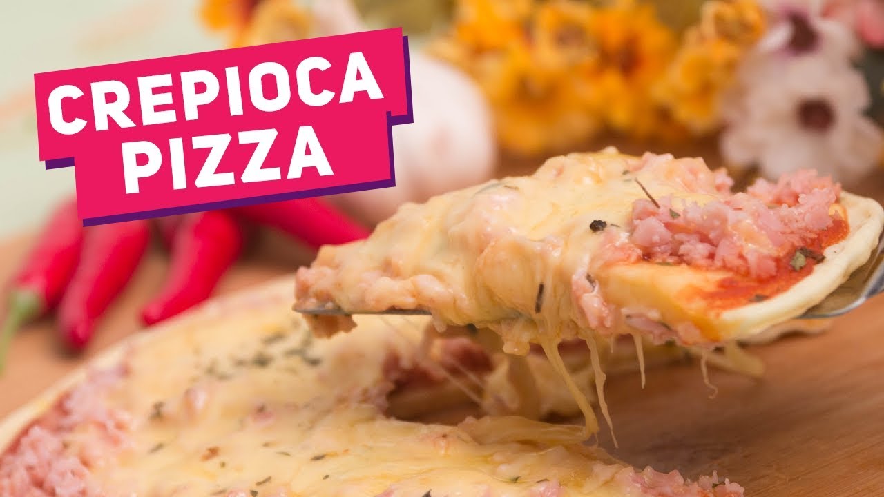 CREPIOCA PIZZA (Como fazer pizza com tapioca, sem glúten) - Receitas de Minuto #194