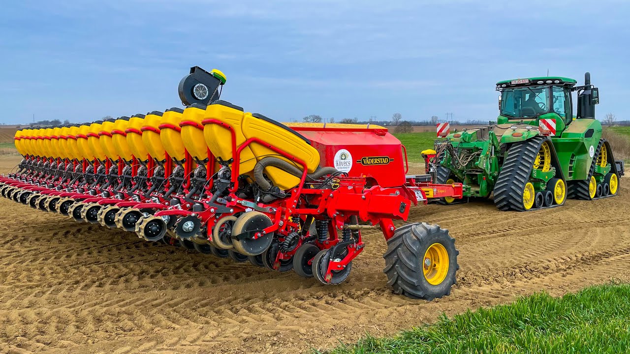 John Deere 9620RX + Vaderstad Tempo L18 | Cukorrépa vetés | Kövécs Kft - Zuckerrüben säen 2021