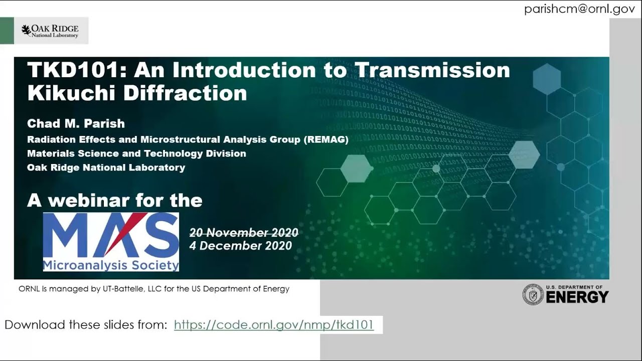 TKD 101: An Introduction to Transmission Kikuchi Diffraction