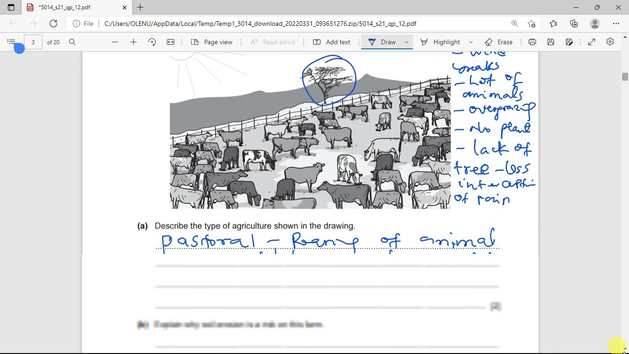 Cambridge O level Environmental management past paper 2021 May June paper 1