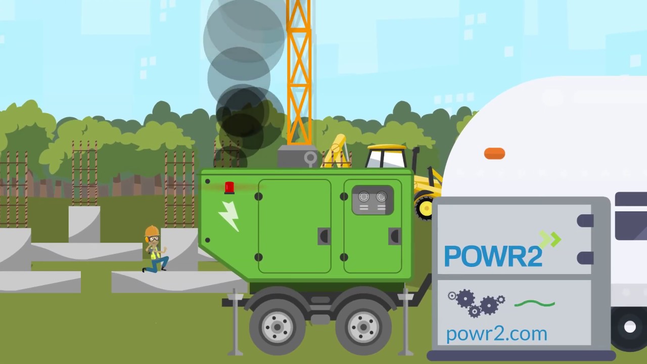 How POWR2 Hybrid Power Systems Work on Construction Sites.