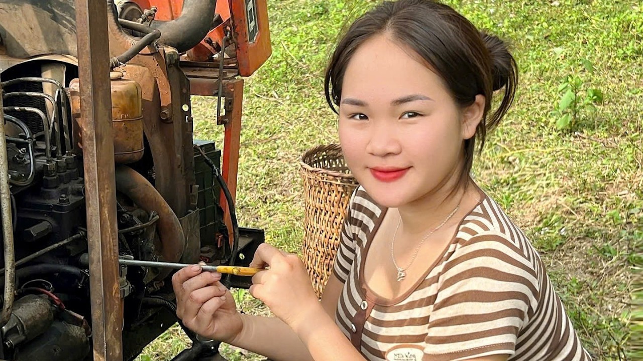 Amazing videos by this genius girl about repairing severely damaged agricultural machinery.