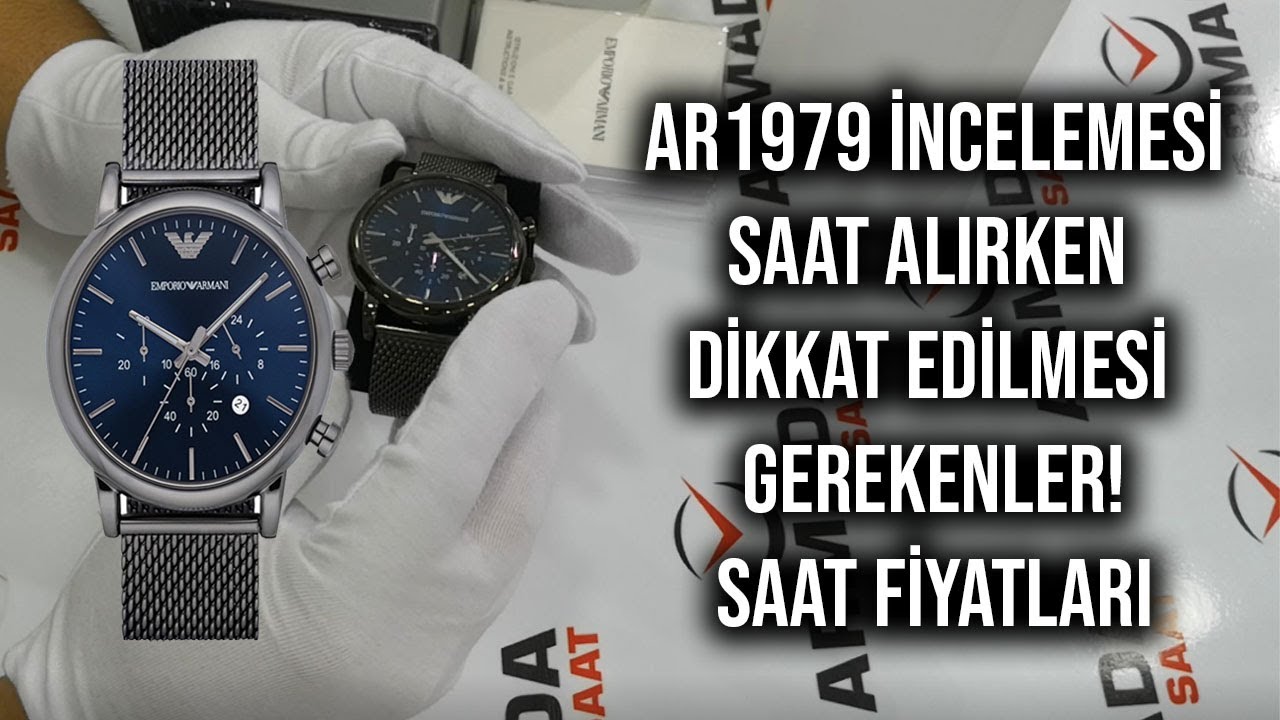 AR1979 Emporio Armani Kol Saati - Saat Alırken Dikkat Edilmesi Gerekenler