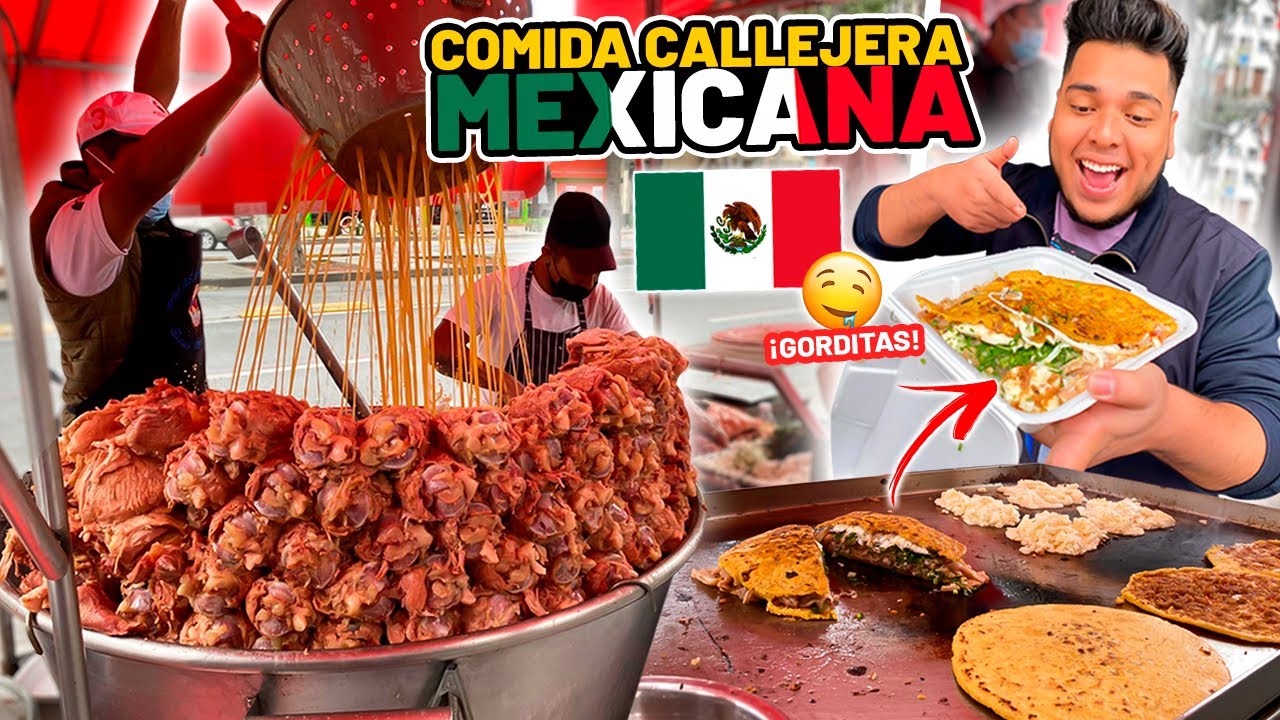 PROBANDO COMIDA CALLEJERA en MÉXICO 🇲🇽🌶 *¿Que tan cara es? * 🤔