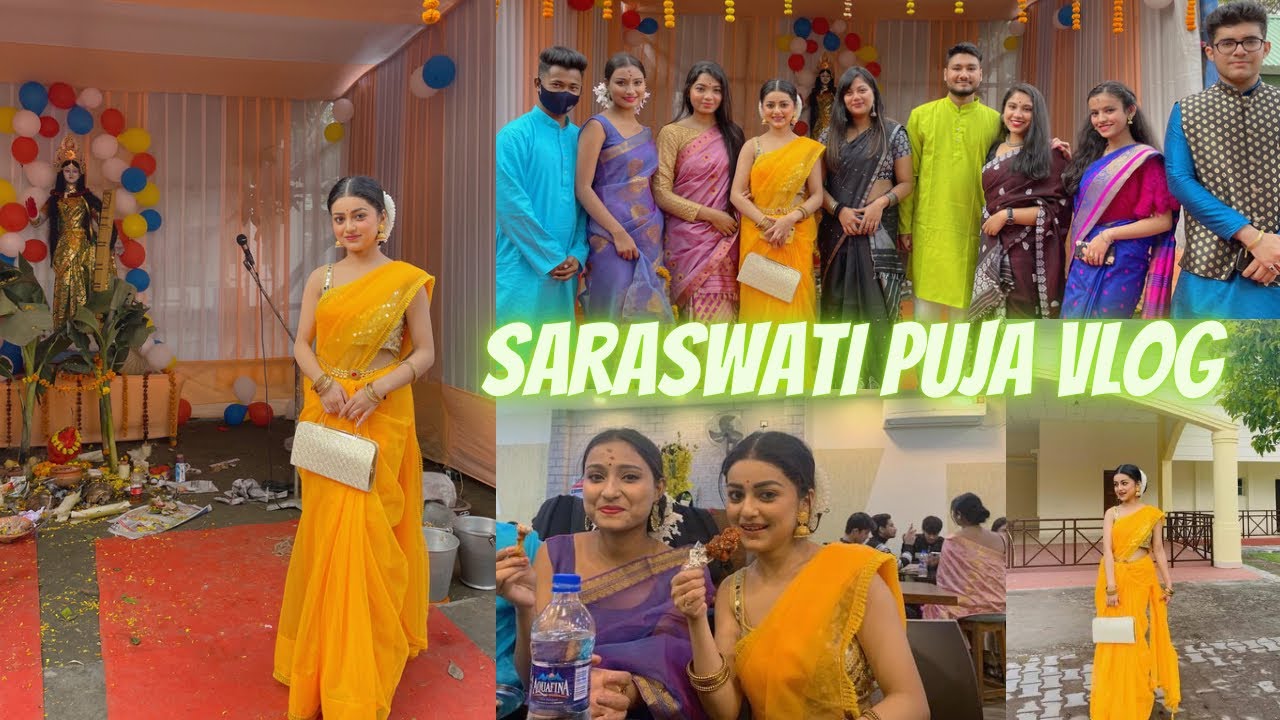 SARASWATI PUJA VLOG || GAUHATI UNIVERSITY || BHASWATI DAS