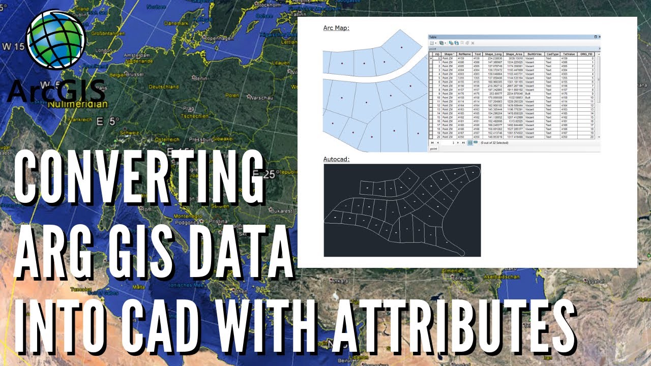 Converting Arc GIS Data Into Cad With Attributes