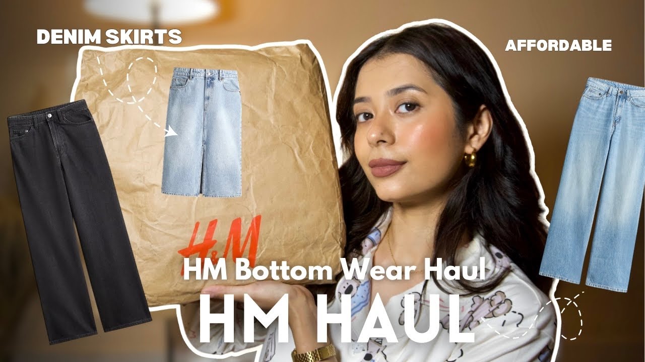 HM Haul 2025 | Denim Skirts, Ultra High Jeans  | HM Haul India #hmhaul #hmindia #hmjeans