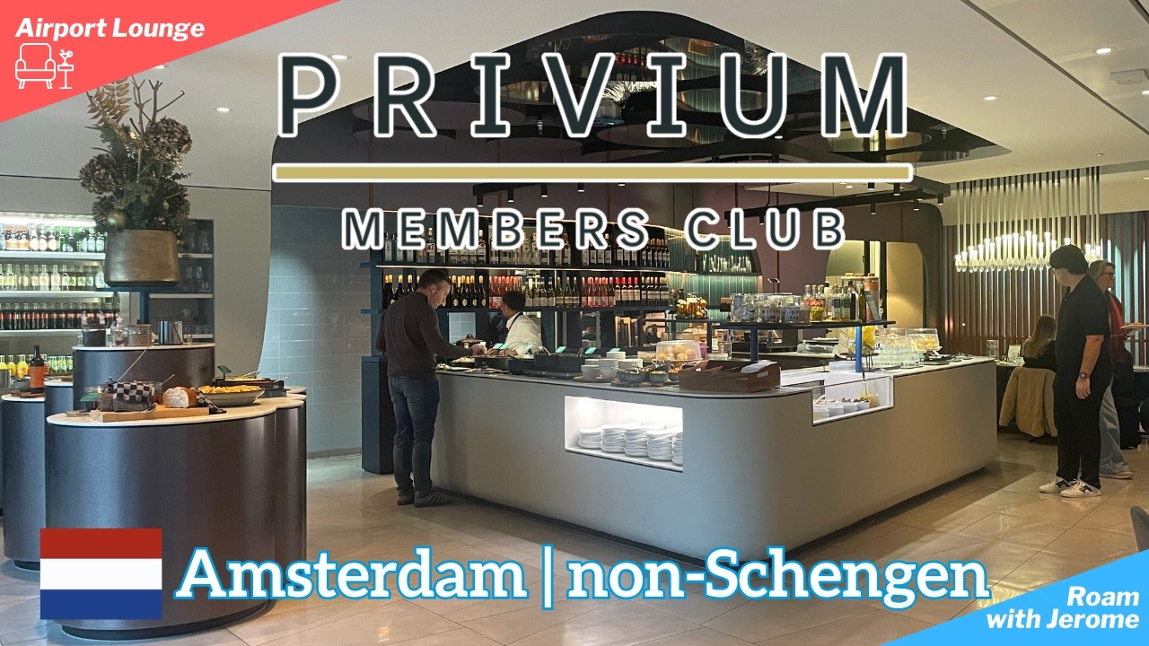 Inside PRIVIUM LOUNGE AMSTERDAM cheers 🥂 🇳🇱 🛫 | PRIVIUM CLUB LOUNGE WEST TOUR | NON-SCHENGEN AREA