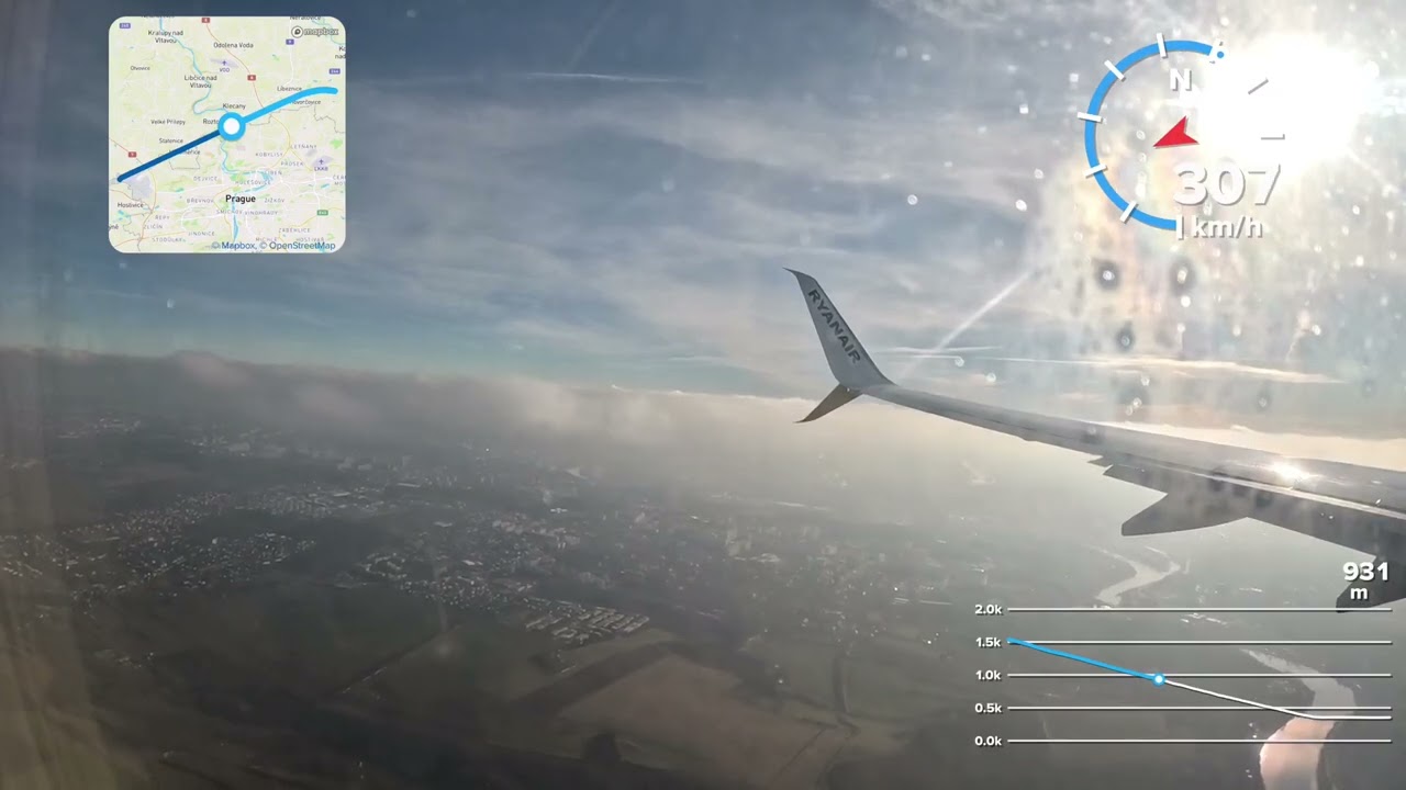 Flight  Fr8540 landing from Rome Ciampino to Prague 10.2.2026