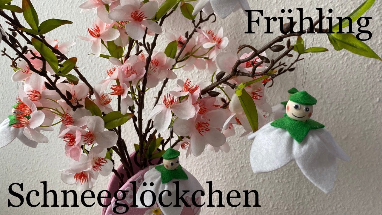 Happy Easter! DIY Frühlingsdeko Osterdeko Schneeglöckchen aus Filz