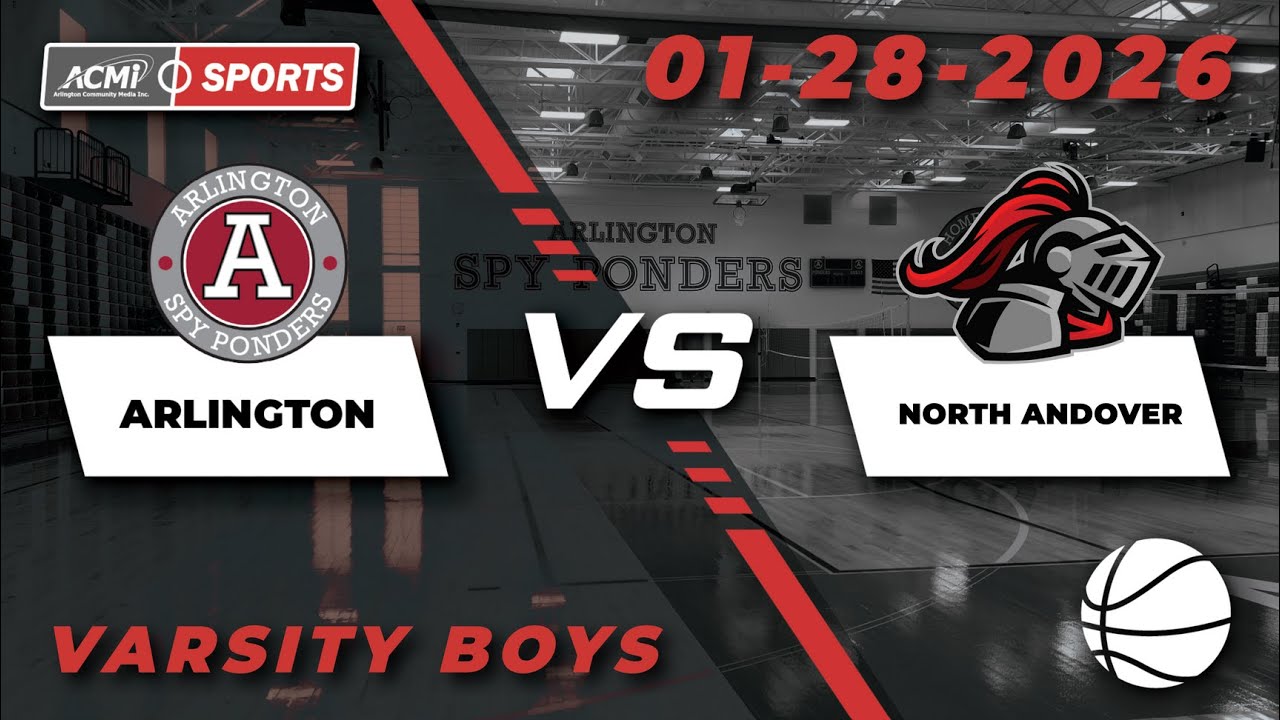 Arlington High School Boys Varsity Basketball vs North Andover, January 28th 2026