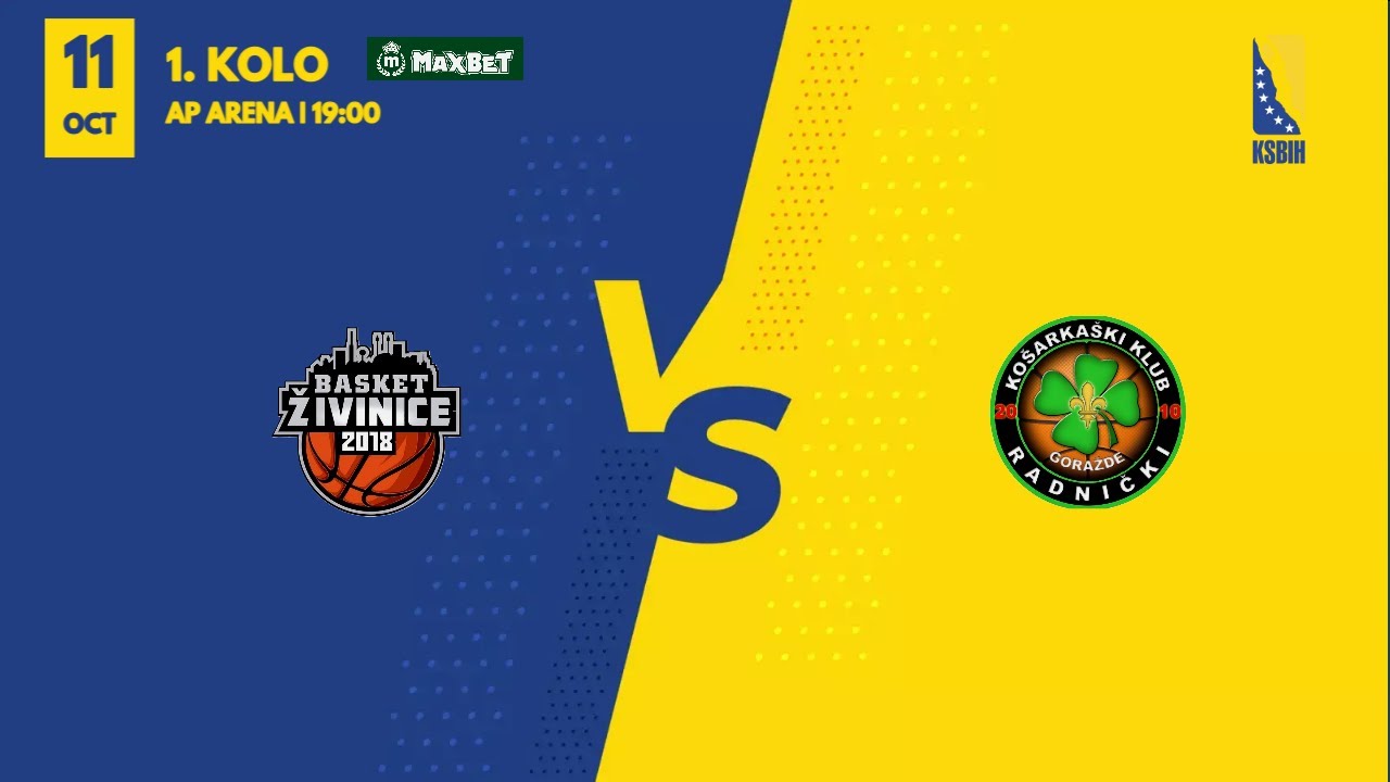 KK Basket Živinice vs KK Radnički | 1. kolo | MAXBET LIGA | KSBIH | 2025/2026