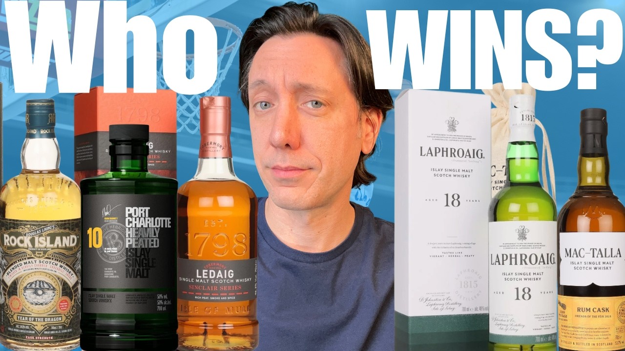 Дегустационный сет вслепую: Laphroaig 18, Port Charlotte 10, Ledaig Sinclair, Mac Talla 15, Rock ...