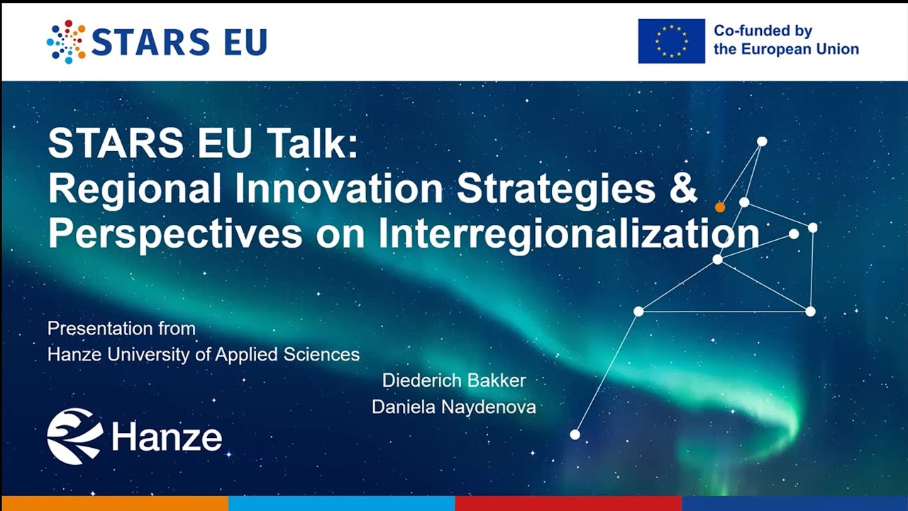 STARS Talk- Daniela Naydenova & Diedrich Bakkerr. Regional Innovation Strategies.