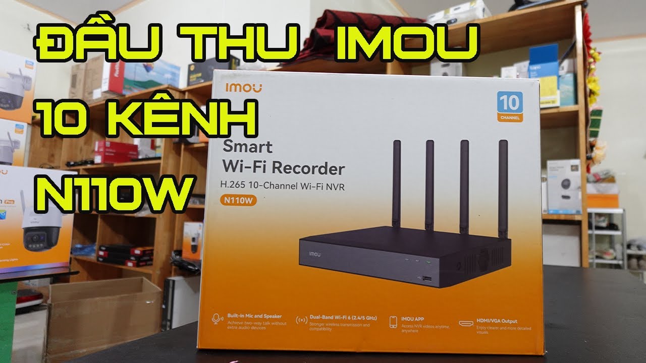 ĐẦU THU IMOU 10 KÊNH N110W - 4 ĂNGTEN - BĂNG TẦN KÉP - THOẠI 2 CHIỀU