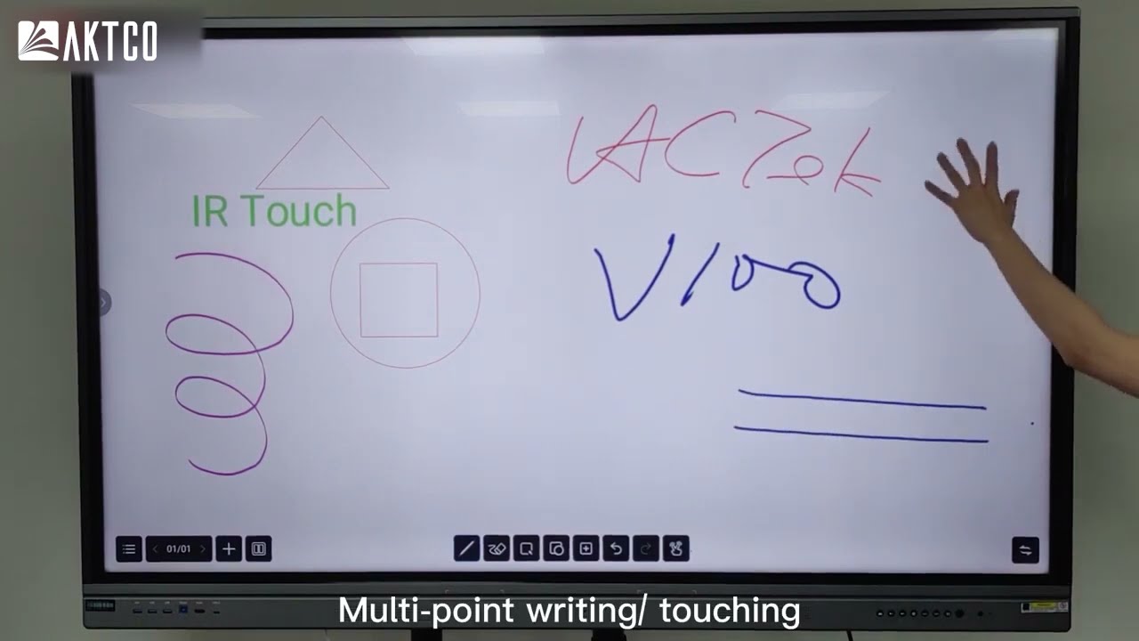 Demo of  Series IR Touch Panel تجربة الشاشة التفاعلية