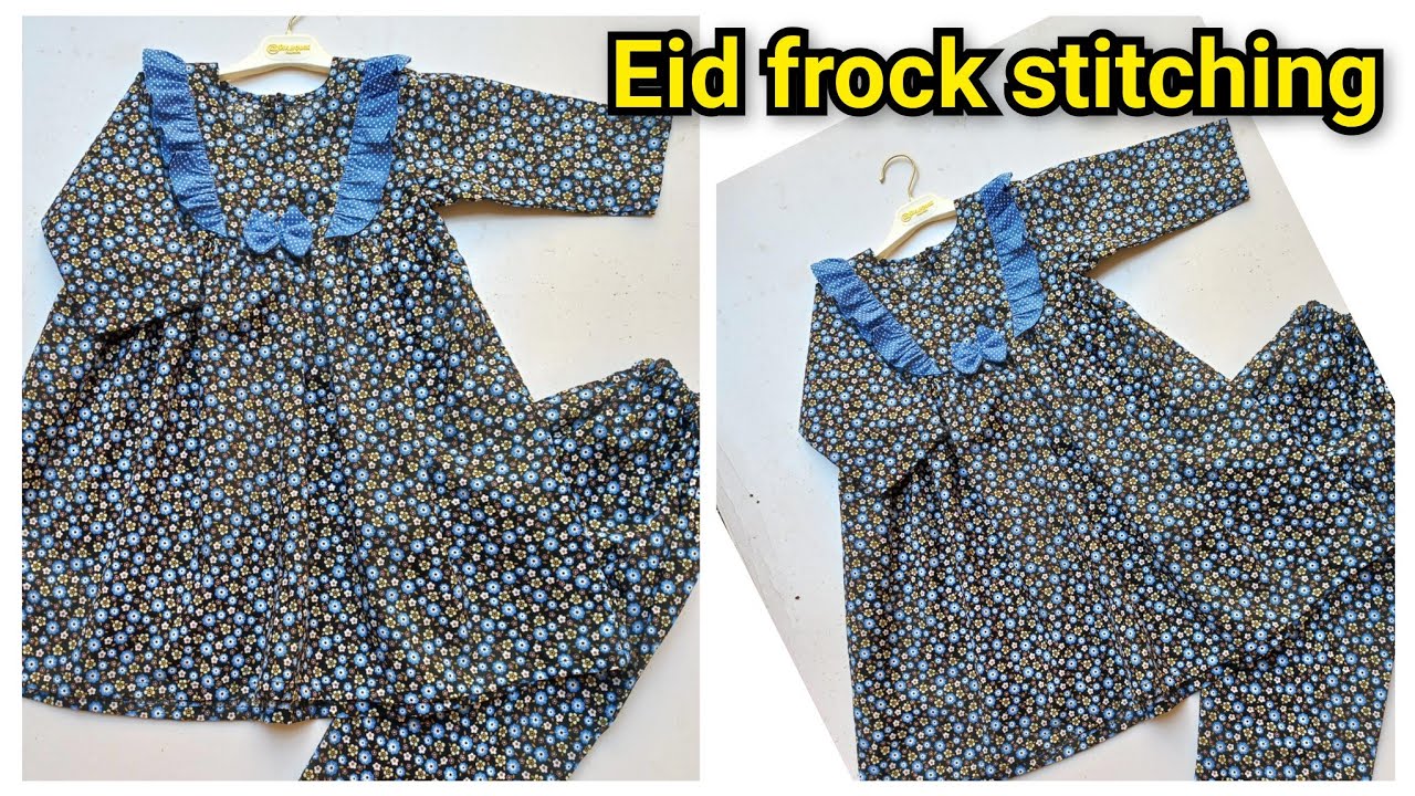 5 year girl #eid #frock cutting and stitching @St Fashion Hub Handmade frock new designe 