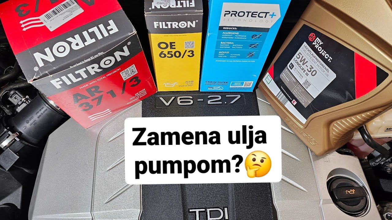 Audi A6 V6 TDI - Mali servis uz pomoć pumpe za ulje.