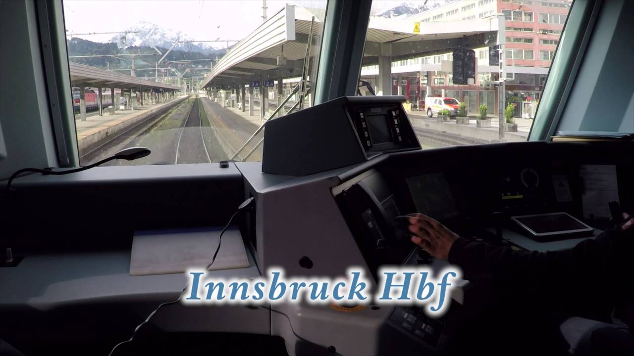 Führerstandsmitfahrt mit Führerpultperspektive BR 186: Hall - Innsbruck - Brenner
