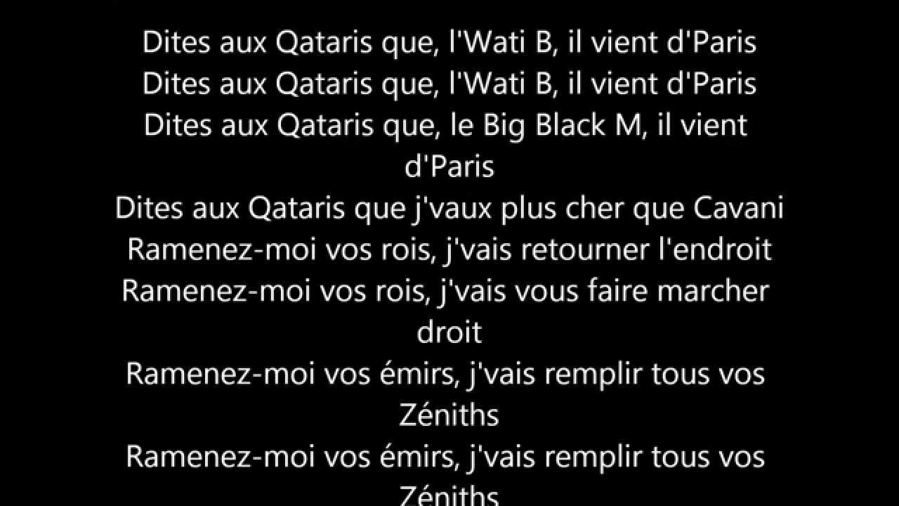 Black M - Qataris (Paroles/Lyrics)