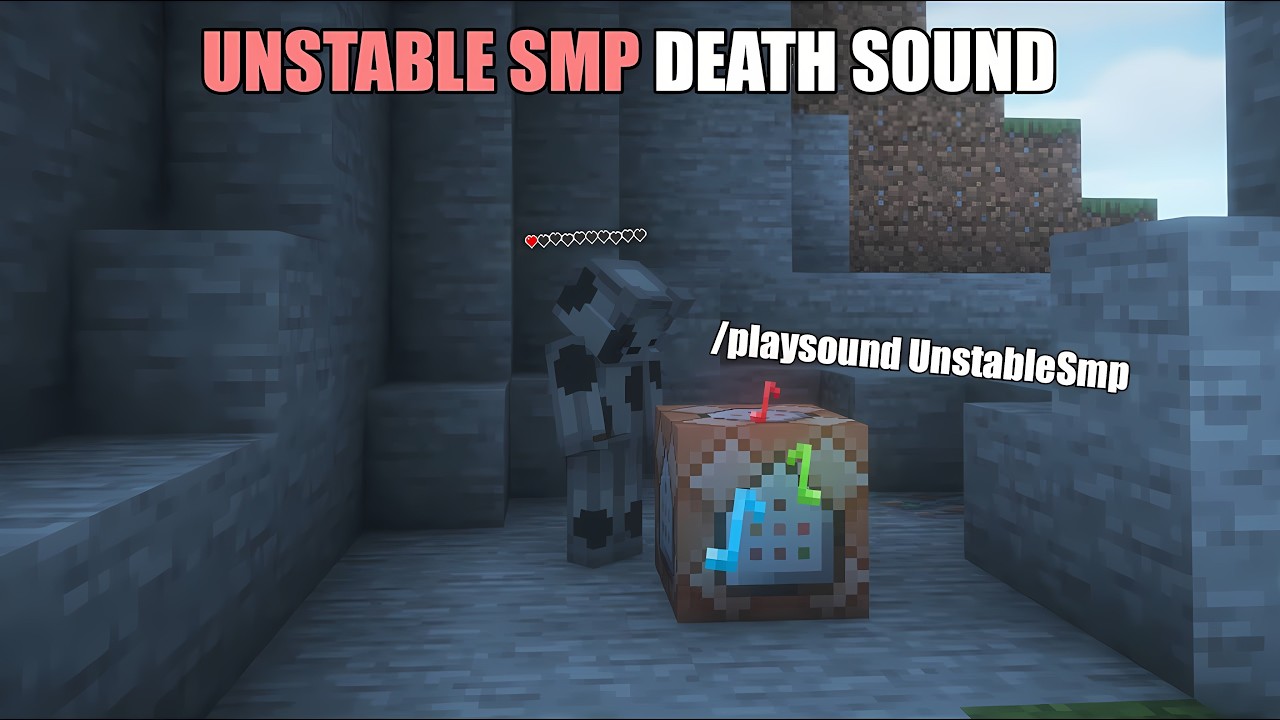 How to make the UNSTABLE SMP DEATH SOUND in Minecraft (Tutorial)