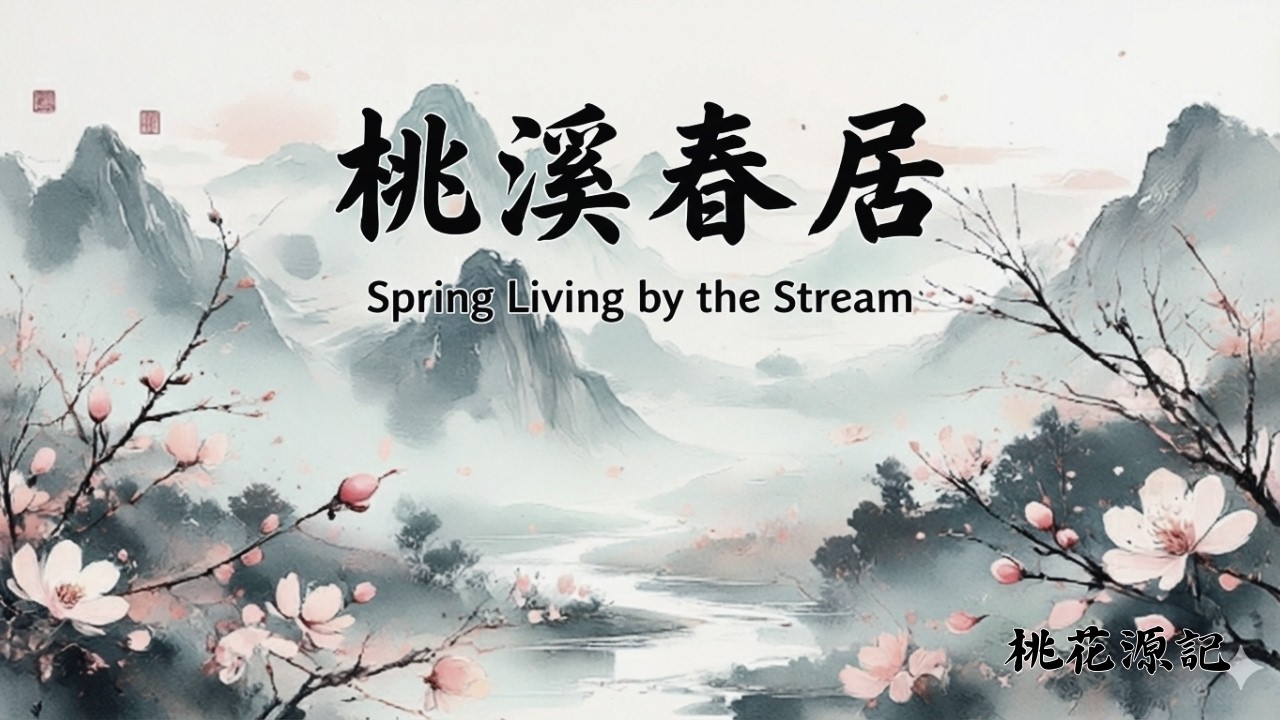 中國禪風音樂 /桃溪春居 (Spring Stream Living) |1 Hour Chinese Zen Music | Guzheng & Bamboo Flute