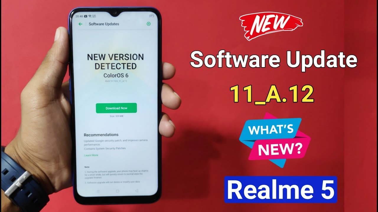 New Software Update Received- 11_A.12- (325MB) in RealMe 5  What's New?