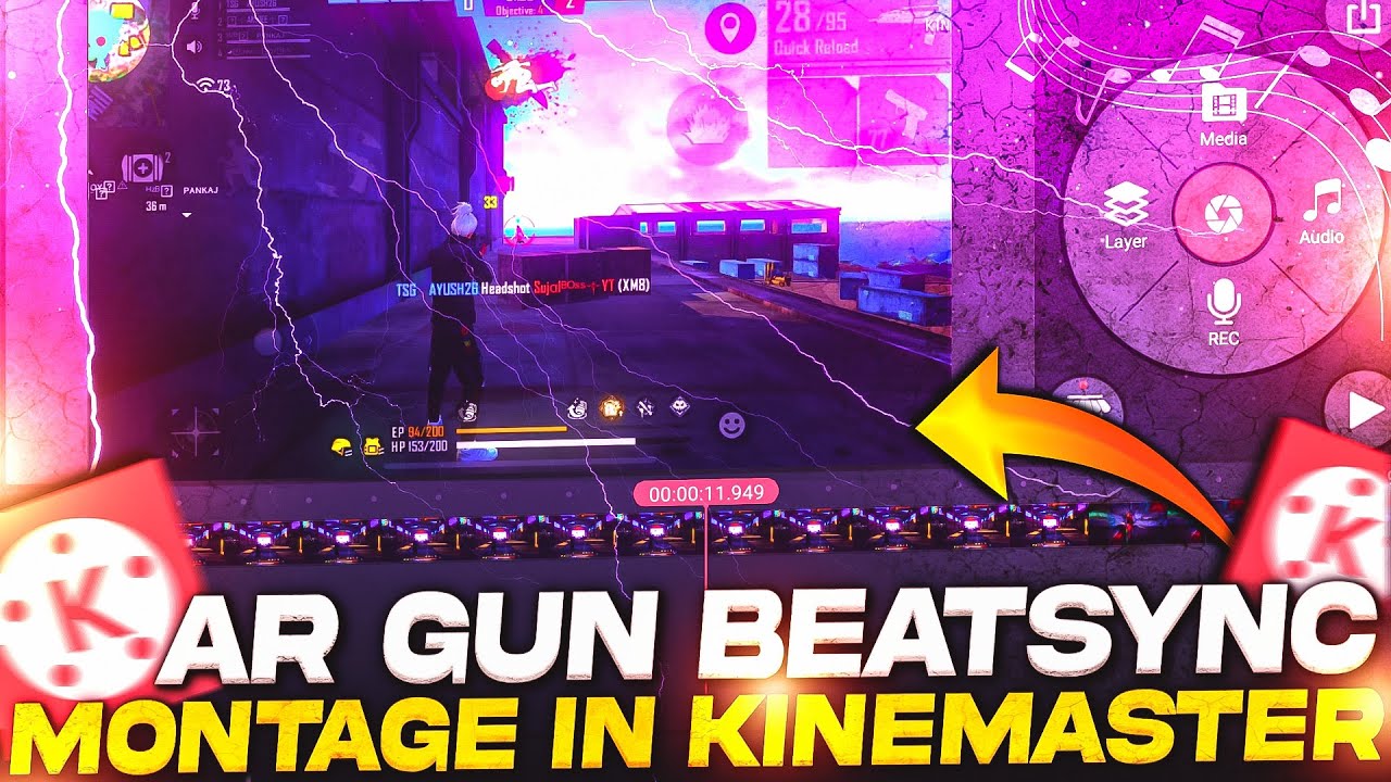 How To Make AR Beat Sync Montage | Make Free Fire AR Gun Beat Sync | AR Gun Beat Sync In Kinemaster