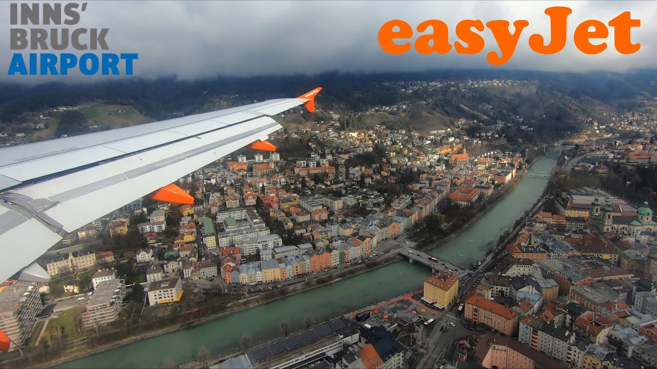 full APPROACH | easyJet Airbus A320 landing at Innsbruck Airport | G-EZTT