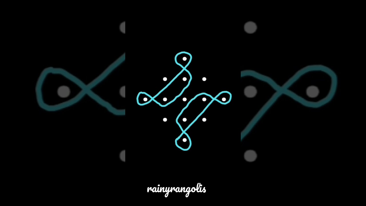 60🦋easy dots rangoli🦋very simple traditional sikkukolams for beginner💞 vazhithunaiye song
