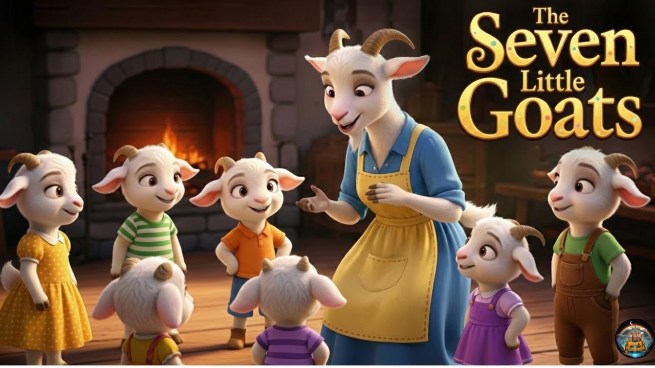 The Wolf and the Seven Little Goats 🐺🐐 | Telugu Moral Stories | Bedtime Stories # telugustories