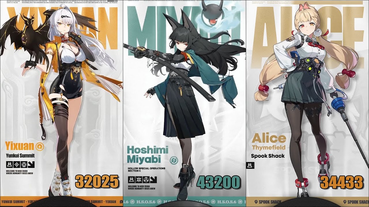 Zenless Zone Zero - Deadly Assault 2.2.2 - YiXuan - Miyabi - Alice