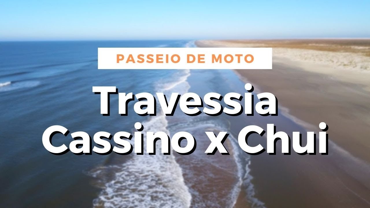 Travessia Cassino x Chui (RS) pela praia de moto - Yamaha Ténéré 250