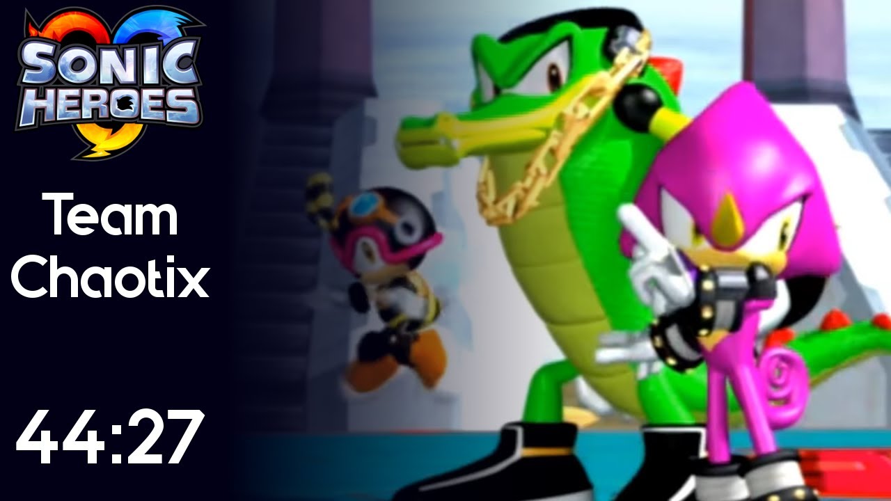 Sonic Heroes - Team Chaotix Speedrun - 44:27 [Game Time]