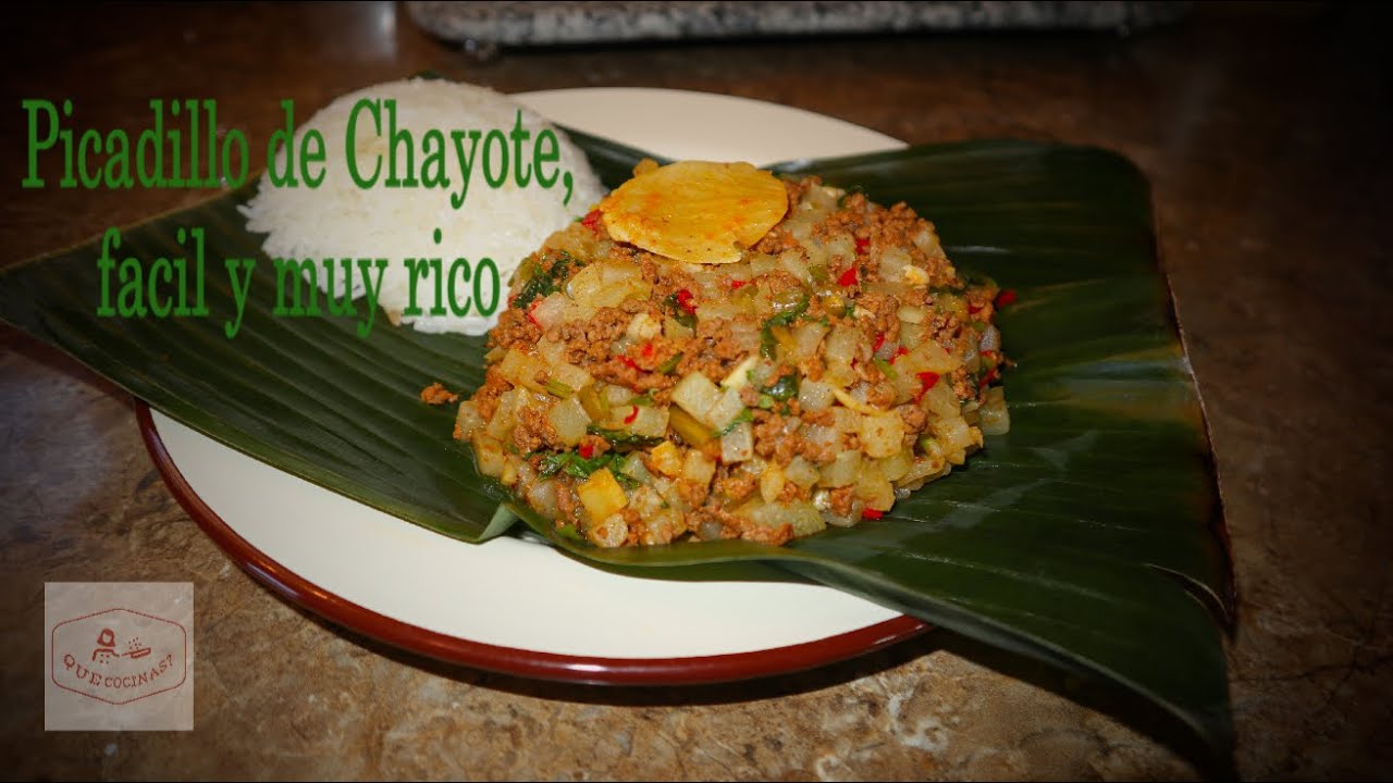 Picadillo de Chayote, recetas fácil de preparar.