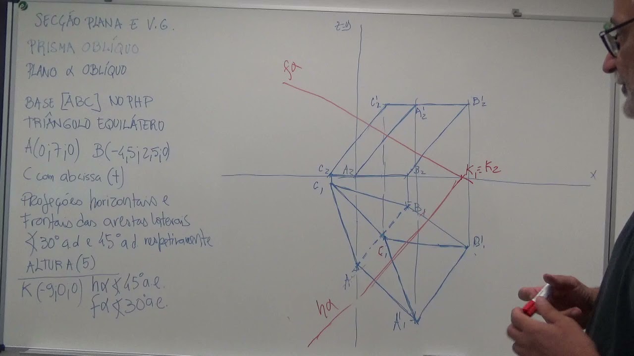 VG e Secção Plana Produzida num Prisma Oblíquo por um Plano Oblíquo - Parte 1