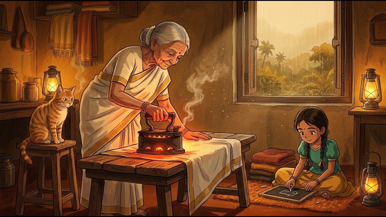 Desi Ghibli | 90s India Coal Ironing ASMR | Cozy Kerala Nostalgia