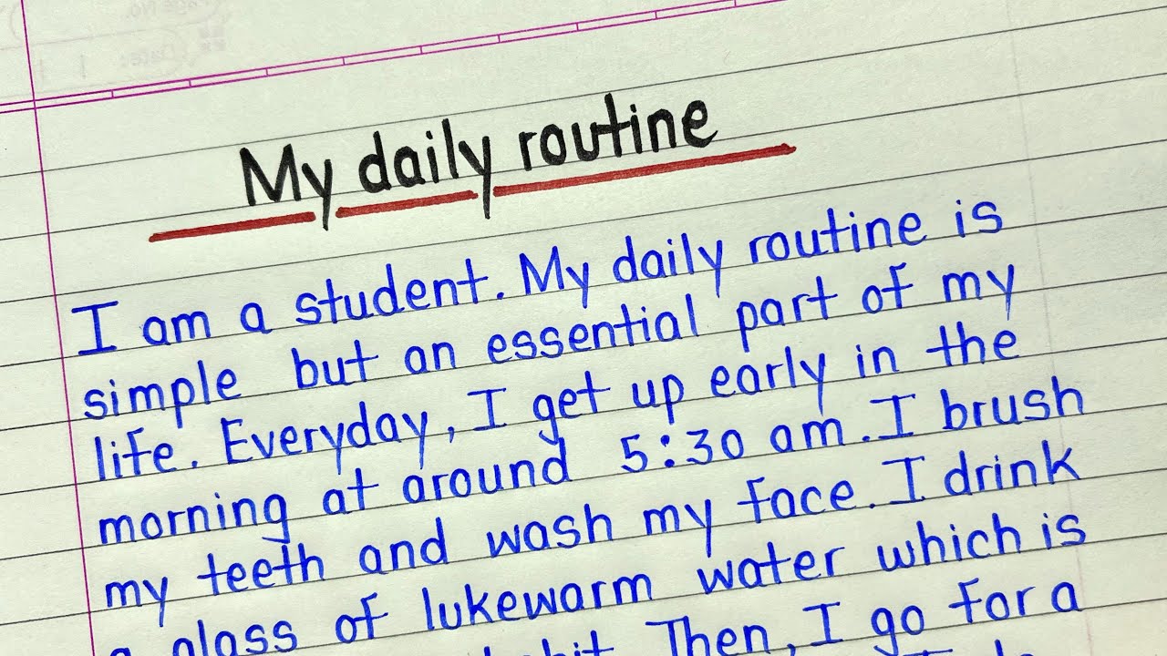 My daily routine essay in english || Essay on my daily routine for students || My daily life essay