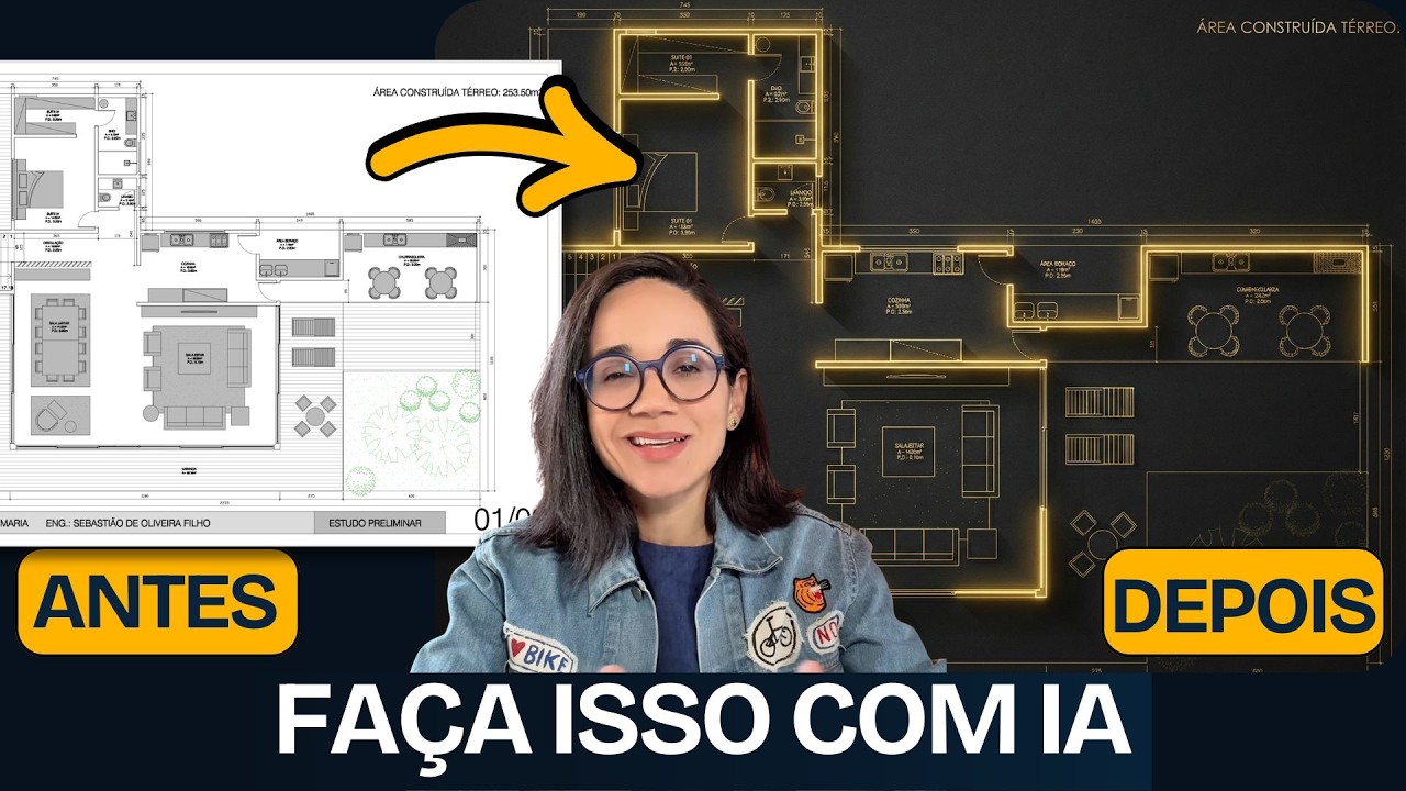 PLANTA BAIXA ESTILIZADA -  COMO FAZER COM IA PARA ARQUITETURA