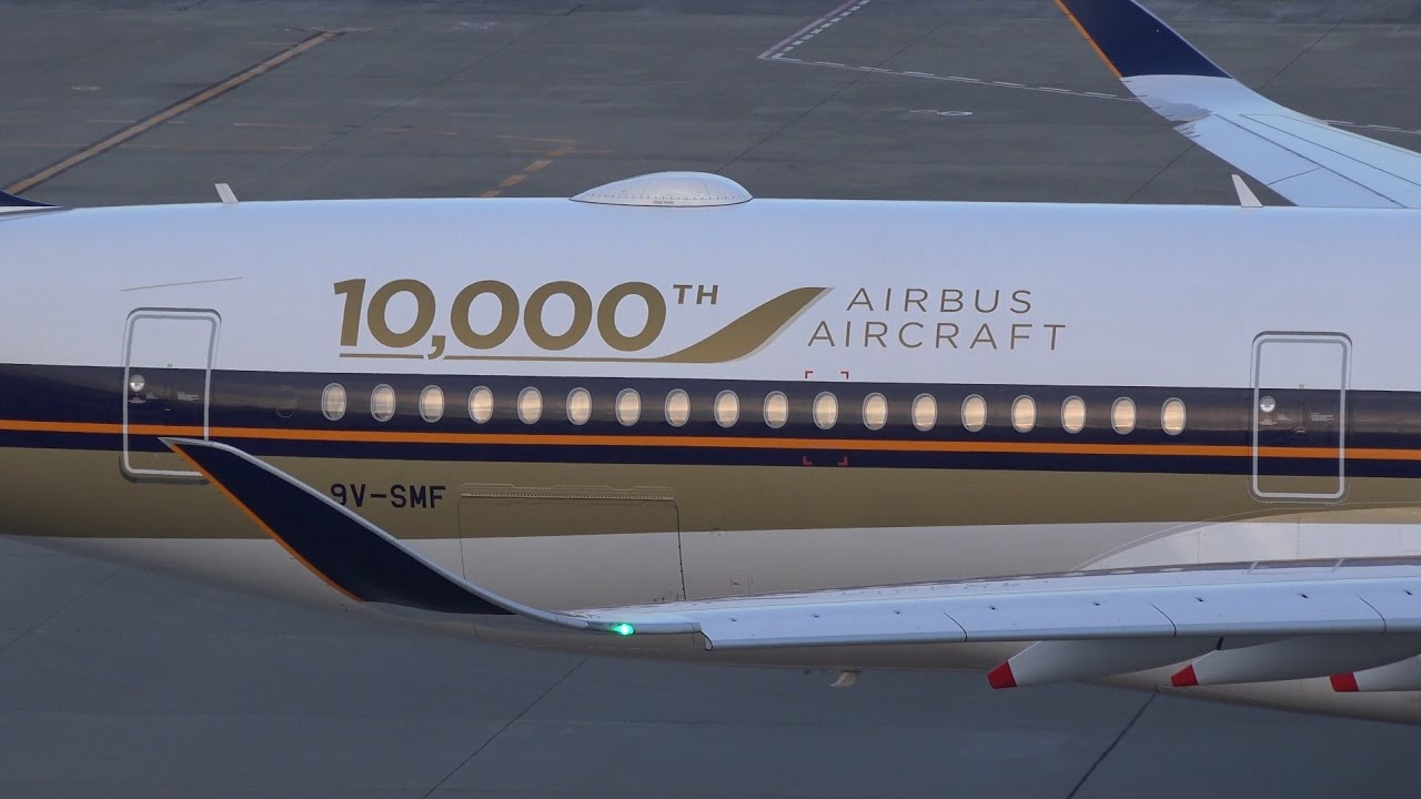 Singapore Airlines 10,000th Airbus Aircraft A350-900 9V-SMF Pushback [HND/RJTT]