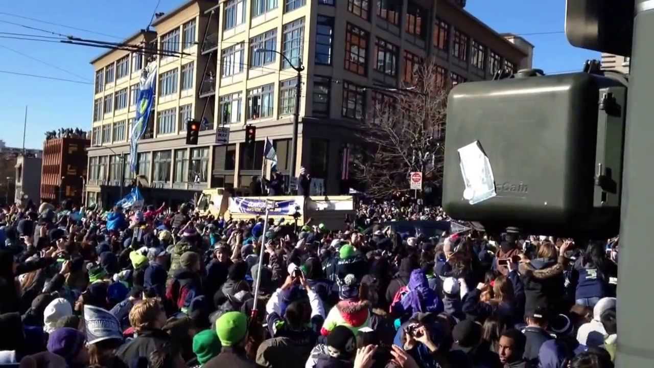 Seattle Seahawks Parade HD Raw Footage