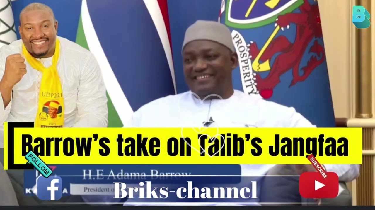 President Barrow on Talib Ahmed Bensouda. 
