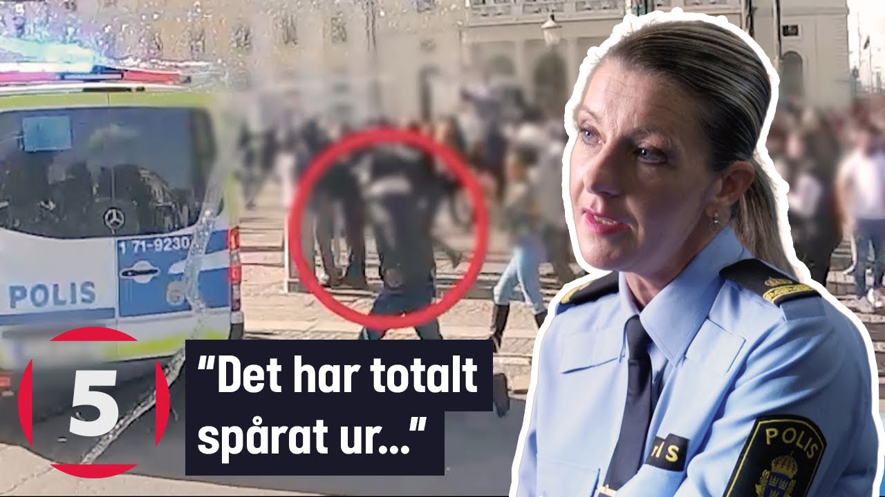 Fångat på polisens kamera | Demonstranter kastar bord och krossar skyltfönster | Kanal 5 Sverige