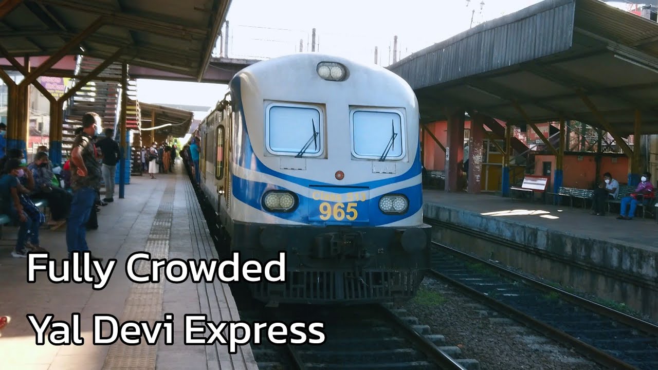 Fully Crowded Yal Devi Express Train Arriving and Departing from Gampaha Railway Station