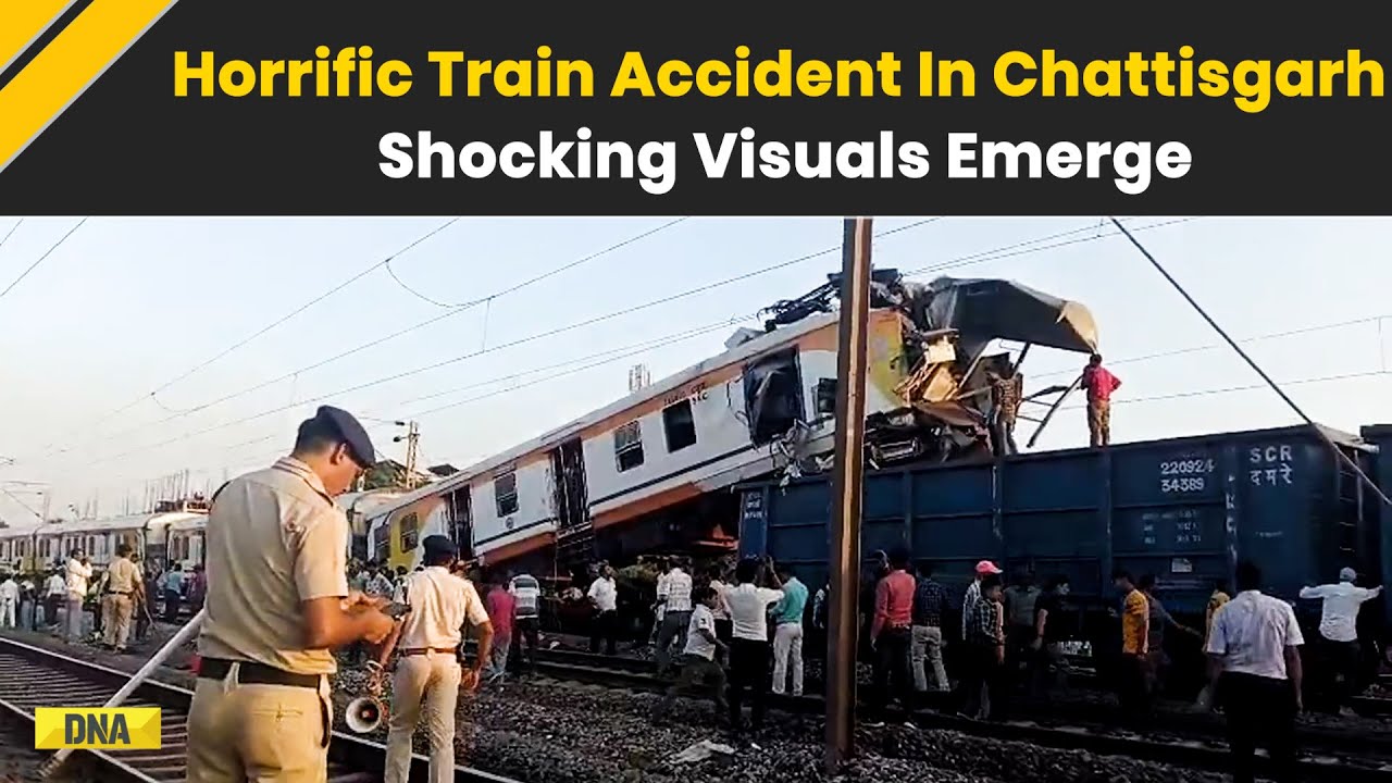 Chhattisgarh Train Accident: Horrific Visuals From Bilaspur Train Collision, Several Dead